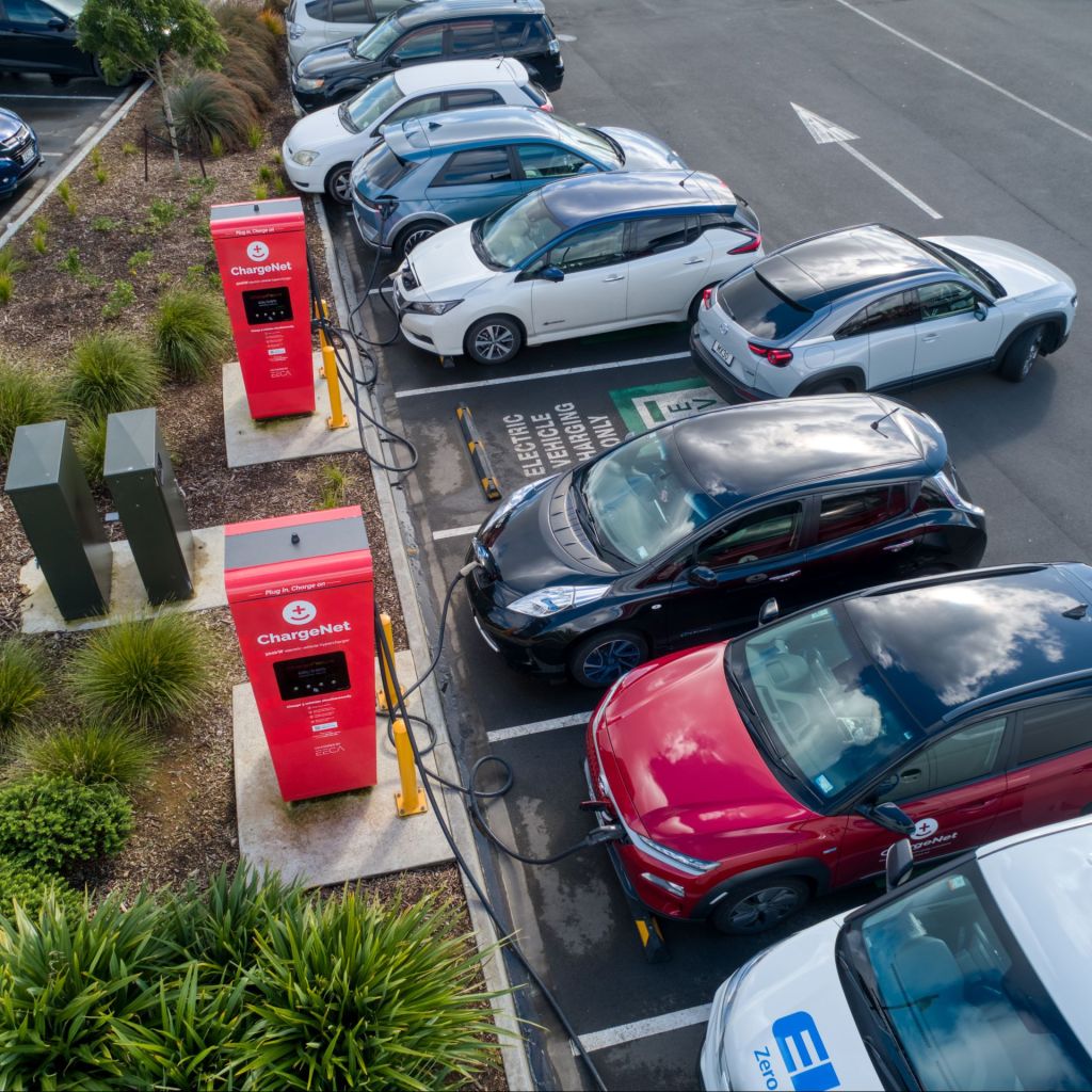 ChargeNet Electric Vehicle Charging hub overhead image