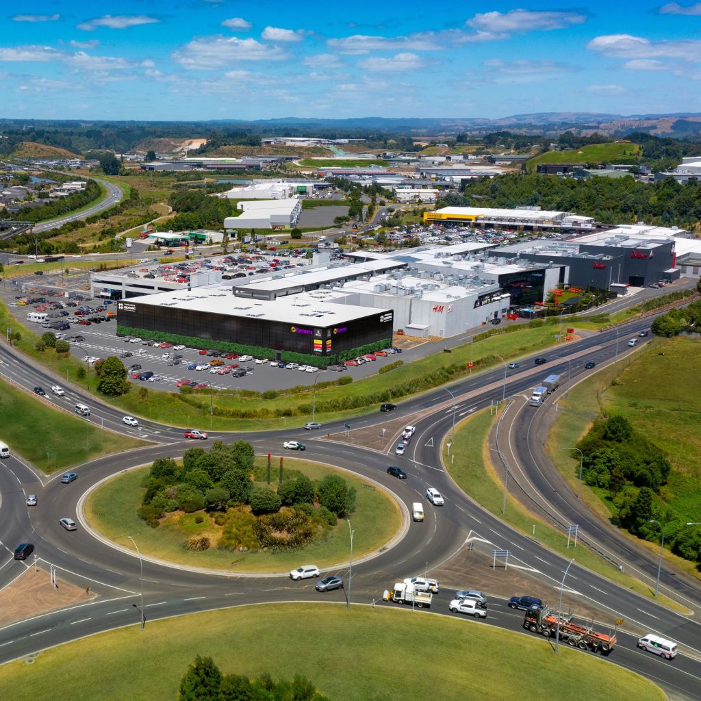 High view of Tauranga Crossing Shopping Centre stage 3 expansion